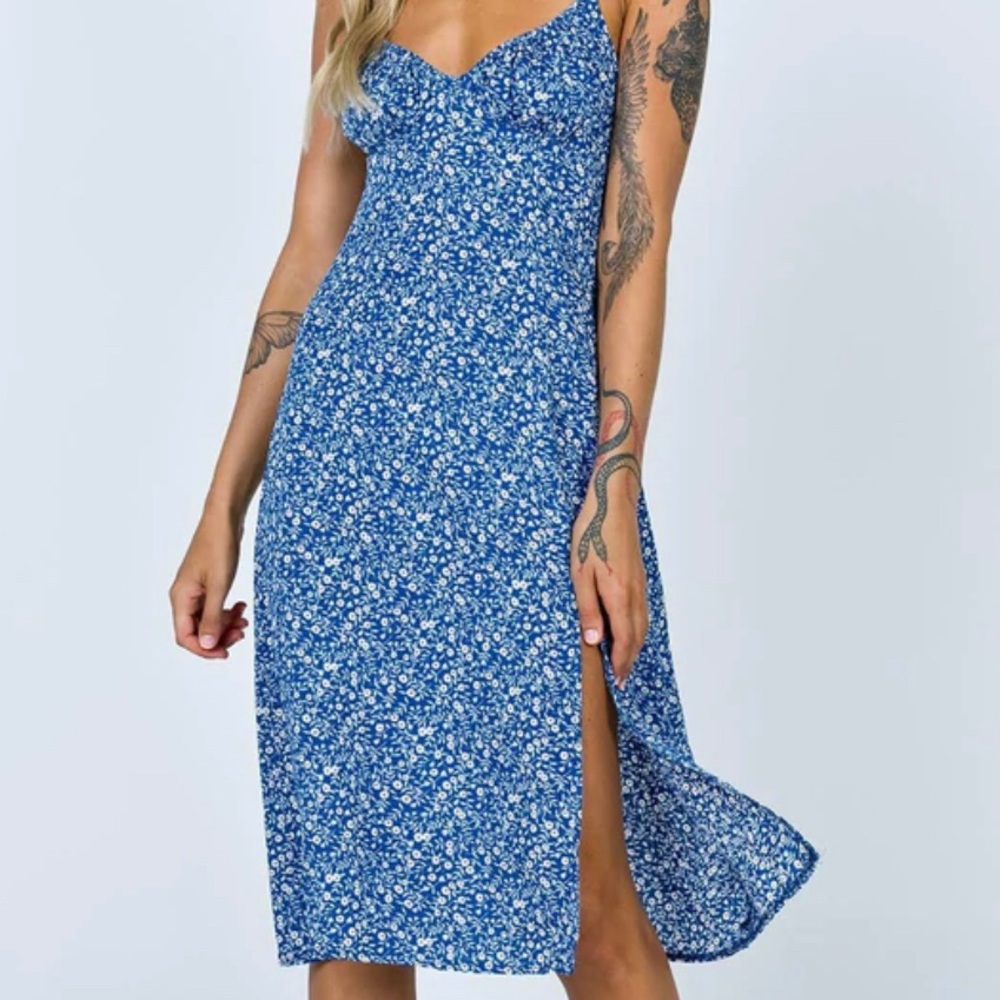 Princess Polly- Georgia MIDI Dress Navy